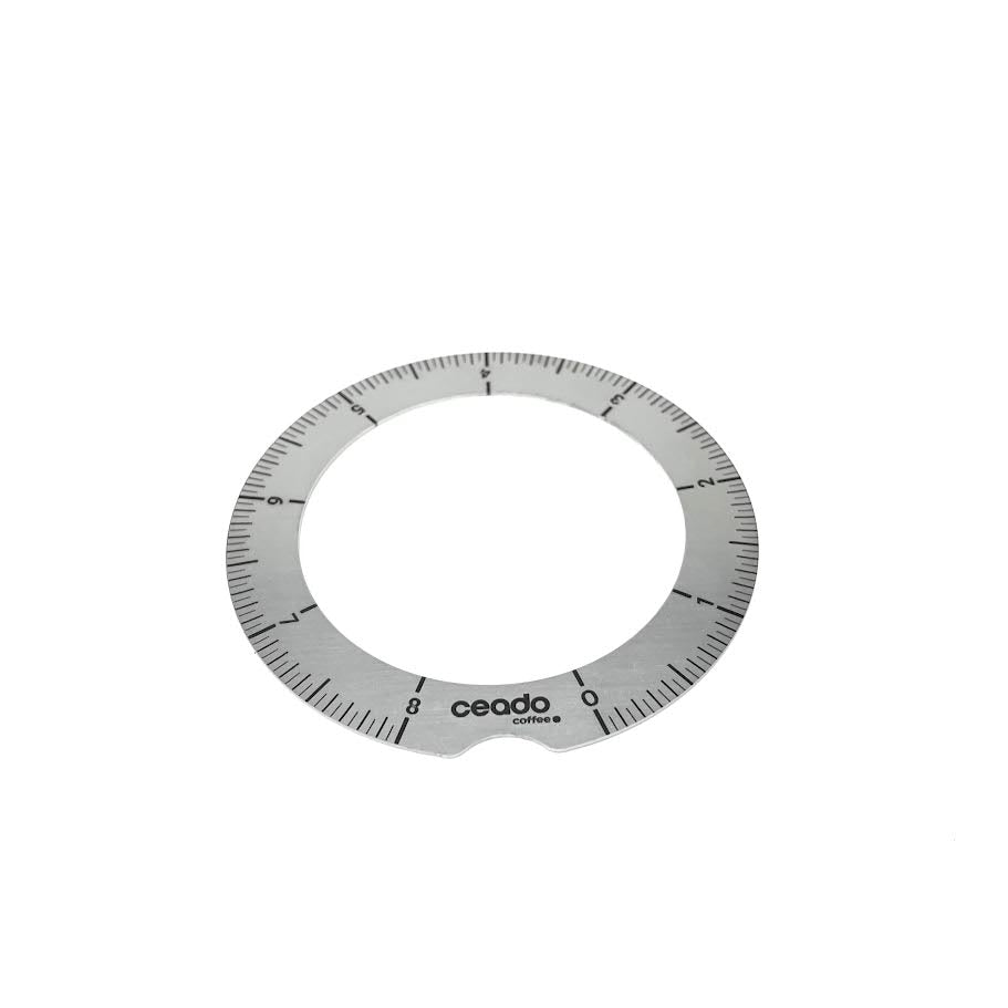 Ceado E37T Laser Screen Printed Adjustment Label