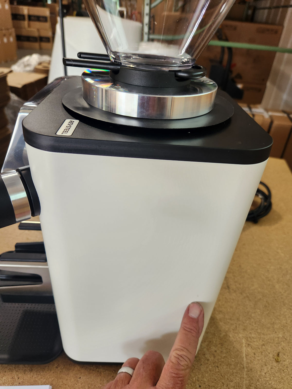 Ceado REV Steel Espresso Grinder with WAM White DEMO DHD205007